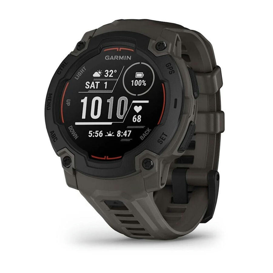 Умные часы Garmin Instinct E 45mm Black with Charcoal Band (010-02933-00)