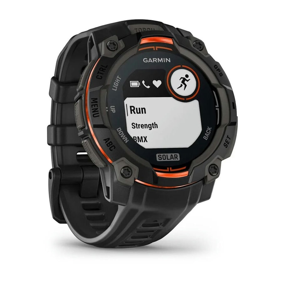 Умные часы Garmin Instinct 3 45mm SOLAR Black with Black Band (010-02934-00)