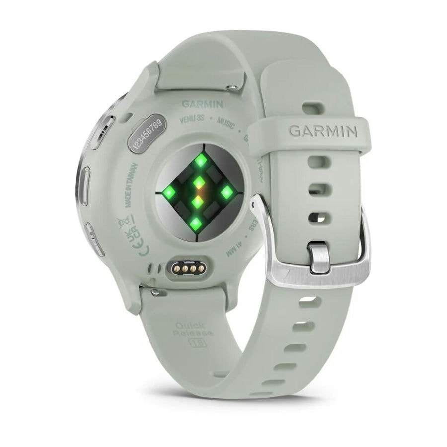 Умные часы Garmin Venu 3S 41mm Silver Stainless Steel Bezel with Sage Gray Case and Silicone Band (010-02785-01)