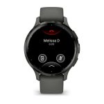 Умные часы Garmin Venu 3S 41mm Slate Stainless Steel Bezel with Pebble Gray Case and Silicone Band (010-02785-00)