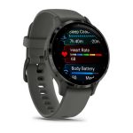 Умные часы Garmin Venu 3S 41mm Slate Stainless Steel Bezel with Pebble Gray Case and Silicone Band (010-02785-00)