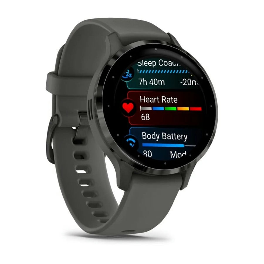 Умные часы Garmin Venu 3S 41mm Slate Stainless Steel Bezel with Pebble Gray Case and Silicone Band (010-02785-00)