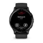 Умные часы Garmin Venu 3 45mm Slate Stainless Steel Bezel with Black Case and Silicone Band (010-02784-01)