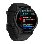 Умные часы Garmin Venu 3 45mm Slate Stainless Steel Bezel with Black Case and Silicone Band (010-02784-01)