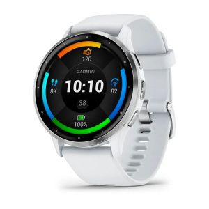 Умные часы Garmin Venu 3 45mm Silver Stainless Steel Bezel with Whitestone Case and Silicone Band (010-02784-00)