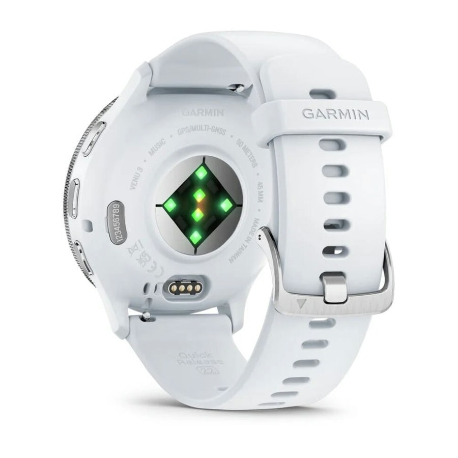 Умные часы Garmin Venu 3 45mm Silver Stainless Steel Bezel with Whitestone Case and Silicone Band (010-02784-00)