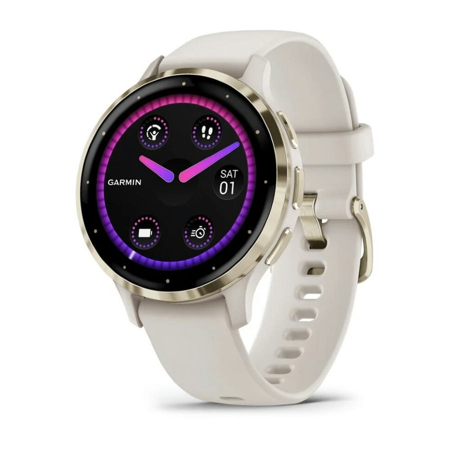 Умные часы Garmin Venu 3S 41mm Soft Gold Stainless Steel Bezel with Ivory Case and Silicone Band (010-02785-04)