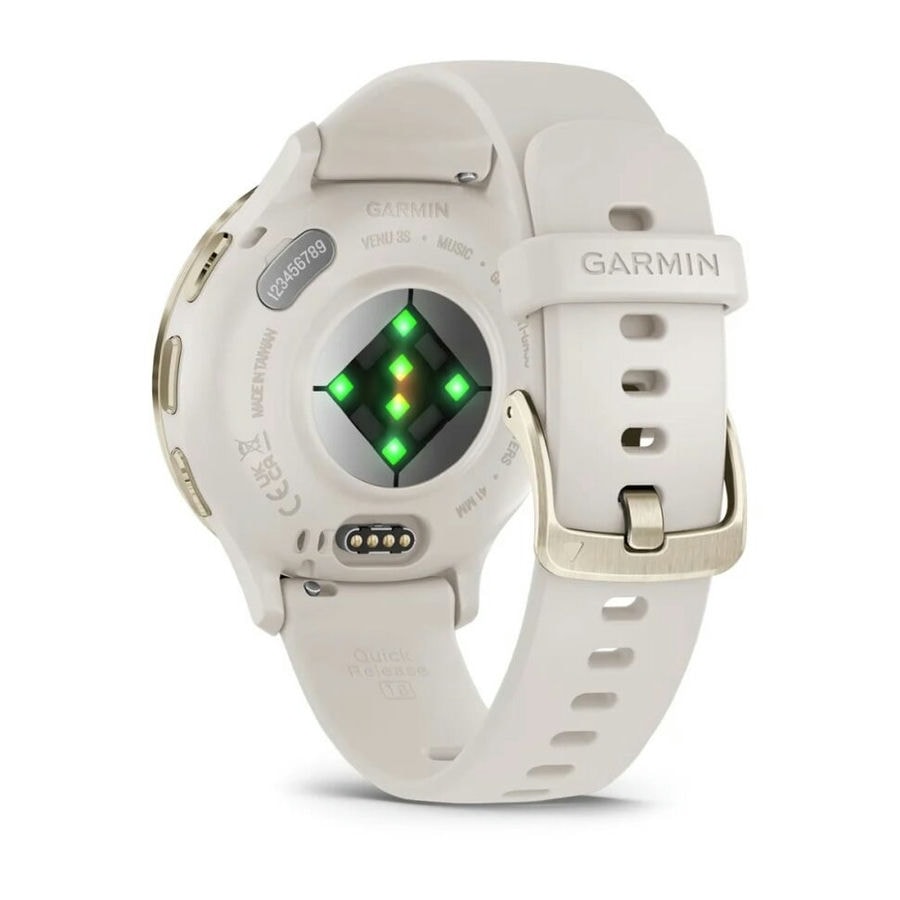 Умные часы Garmin Venu 3S 41mm Soft Gold Stainless Steel Bezel with Ivory Case and Silicone Band (010-02785-04)