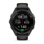 Умные часы Garmin Forerunner 265s 42mm Black Bezel and Case with Black/Amp Yellow Silicone Band (010-02810-03)