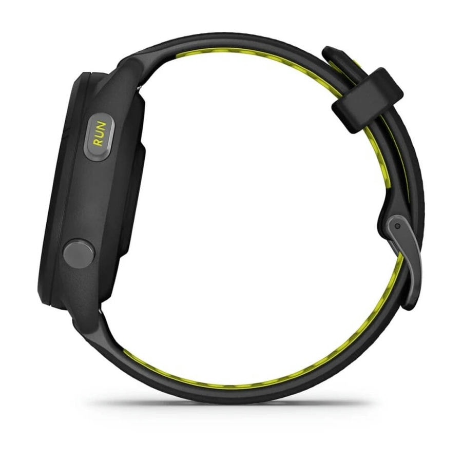 Умные часы Garmin Forerunner 265s 42mm Black Bezel and Case with Black/Amp Yellow Silicone Band (010-02810-03)