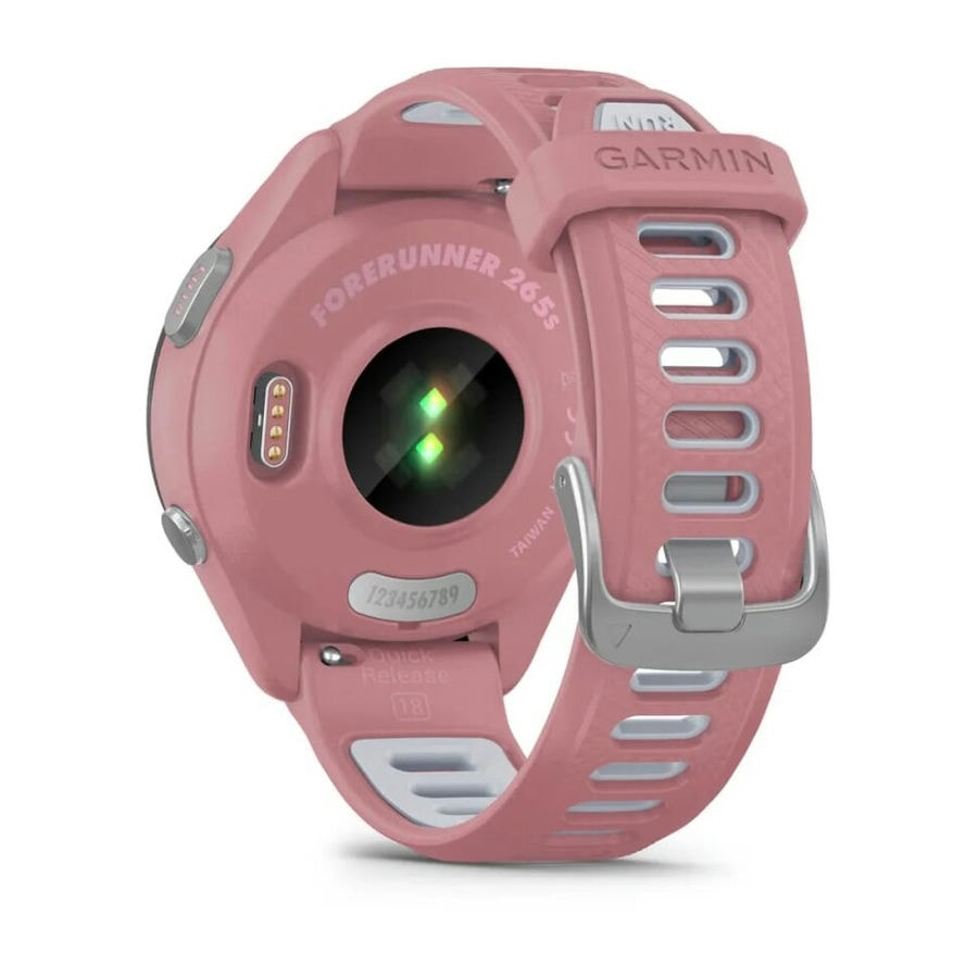 Умные часы Garmin Forerunner 265s 42mm Black Bezel with Light Pink Case and Light Pink/Whitestone Silicone Band (010-02810-05)
