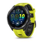 Умные часы Garmin Forerunner 965 Carbon Gray DLC Titanium Bezel with Black Case and Amp Yellow/Black Silicone Band (010-02809-12)