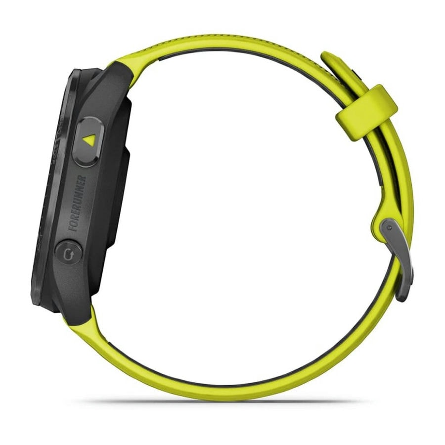 Умные часы Garmin Forerunner 965 Carbon Gray DLC Titanium Bezel with Black Case and Amp Yellow/Black Silicone Band (010-02809-12)