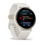 Умные часы Garmin Vivoactive 5 Cream Gold Aluminum Bezel with Ivory Case and Silicone Band (010-02862-11)