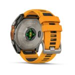 Умные часы Garmin Fenix 8 51mm AMOLED Sapphire Titanium with Spark Orange/Graphite Silicone Band (010-02905-10)
