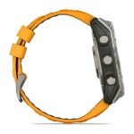 Умные часы Garmin Fenix 8 51mm AMOLED Sapphire Titanium with Spark Orange/Graphite Silicone Band (010-02905-10)