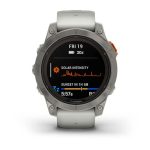Умные часы Garmin Fenix 7 Pro 47mm SOLAR Sapphire Titanium with Fog Gray/Ember Orange Band (010-02777-21)