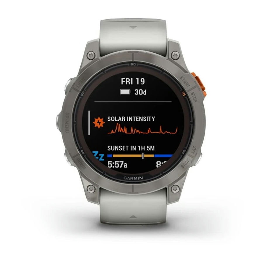 Умные часы Garmin Fenix 7 Pro 47mm SOLAR Sapphire Titanium with Fog Gray/Ember Orange Band (010-02777-21)