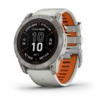 Умные часы Garmin Fenix 7X Pro 51mm SOLAR Sapphire Titanium with Fog Gray/Ember Orange Band (010-02778-15)