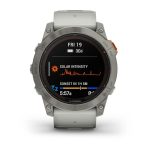 Умные часы Garmin Fenix 7X Pro 51mm SOLAR Sapphire Titanium with Fog Gray/Ember Orange Band (010-02778-15)