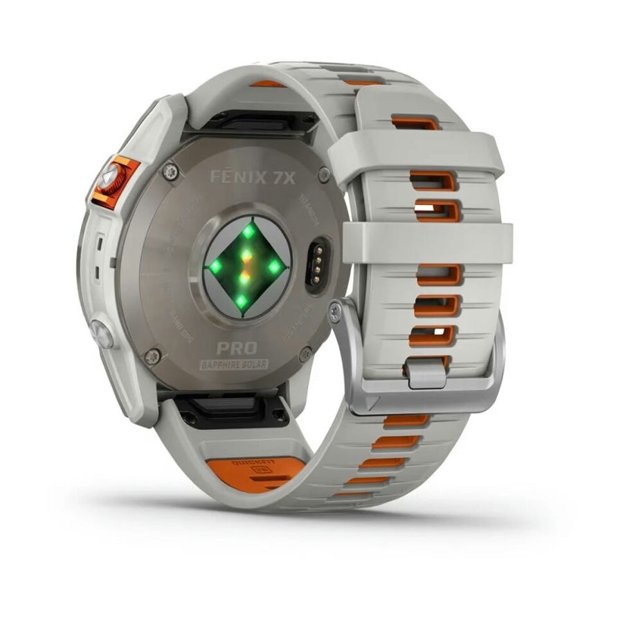 Умные часы Garmin Fenix 7X Pro 51mm SOLAR Sapphire Titanium with Fog Gray/Ember Orange Band (010-02778-15)