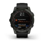 Умные часы Garmin Fenix 7 47mm SOLAR Sapphire Carbon Grey DLC Titanium with Black Band (010-02540-21)