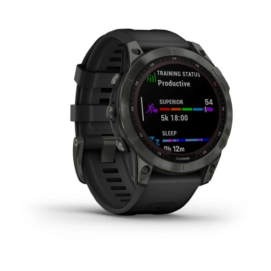 Умные часы Garmin Fenix 7 47mm SOLAR Sapphire Carbon Grey DLC Titanium with Black Band (010-02540-21)