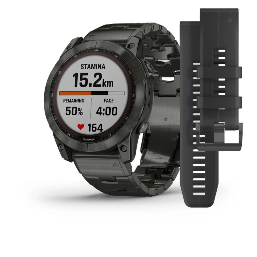 Умные часы Garmin Fenix 7X 51mm SOLAR Sapphire Carbon Grey DLC Titanium with Carbon Grey DLC Vented Titanium Band (010-02541-27)