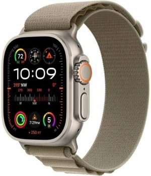 Умные часы Apple Watch Ultra 2 49mm Titanium Case with Olive Alpine Loop (L)