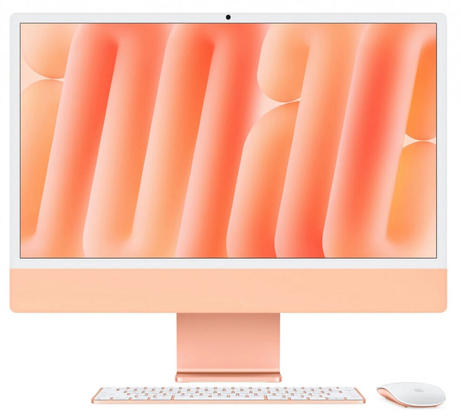 Моноблок Apple iMac 24″ 2024 Retina 4.5K MWUJ3 (M4 8-core GPU, 16/256GB) Оранжевый