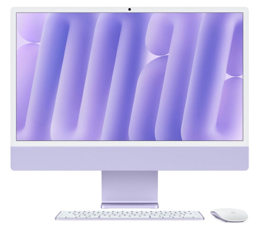 Моноблок Apple iMac 24″ 2024 Retina 4.5K MWV73 (M4 10-core GPU, 16/512GB) Фиолетовый
