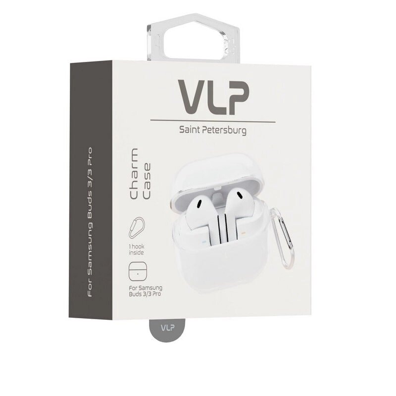 Чехол для наушников VLP Charm Case для Samsung Galaxy Buds 3/3 Pro Прозрачный