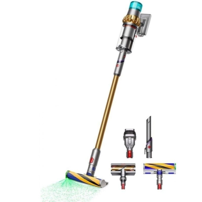 Вертикальный беспроводной пылесос Dyson V15 Detect Absolute (SV47) Gold/Gold (EU)