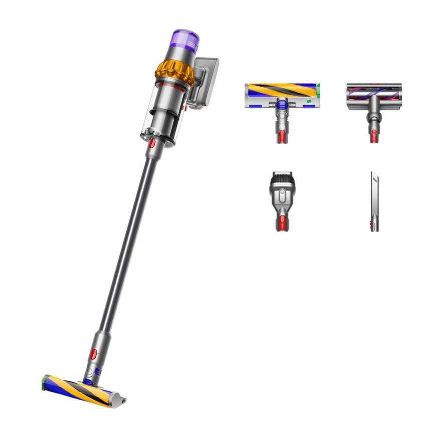 Вертикальный беспроводной пылесос Dyson V15 Detect Absolute (SV47) Yellow/Nickel (EU)