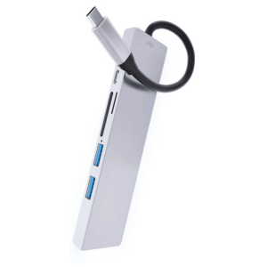 Стыковочная станция VLP USB-C Multiport Hub 6 в 1 Серебро