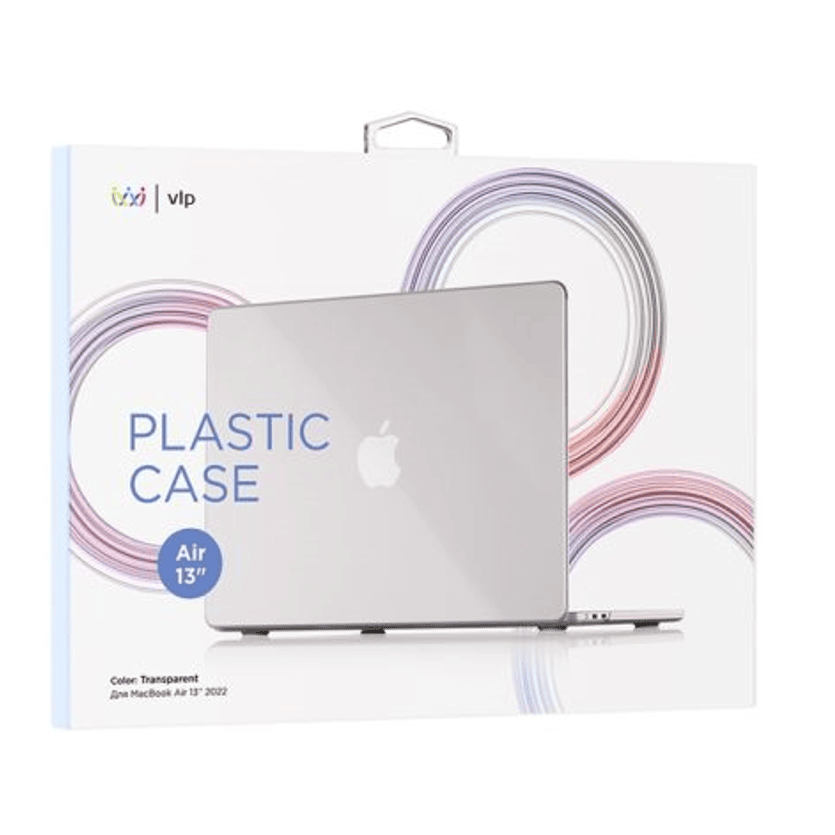 Чехол защитный VLP Plastic Case для MacBook Air 13 (M2/M3/M4) Прозрачный