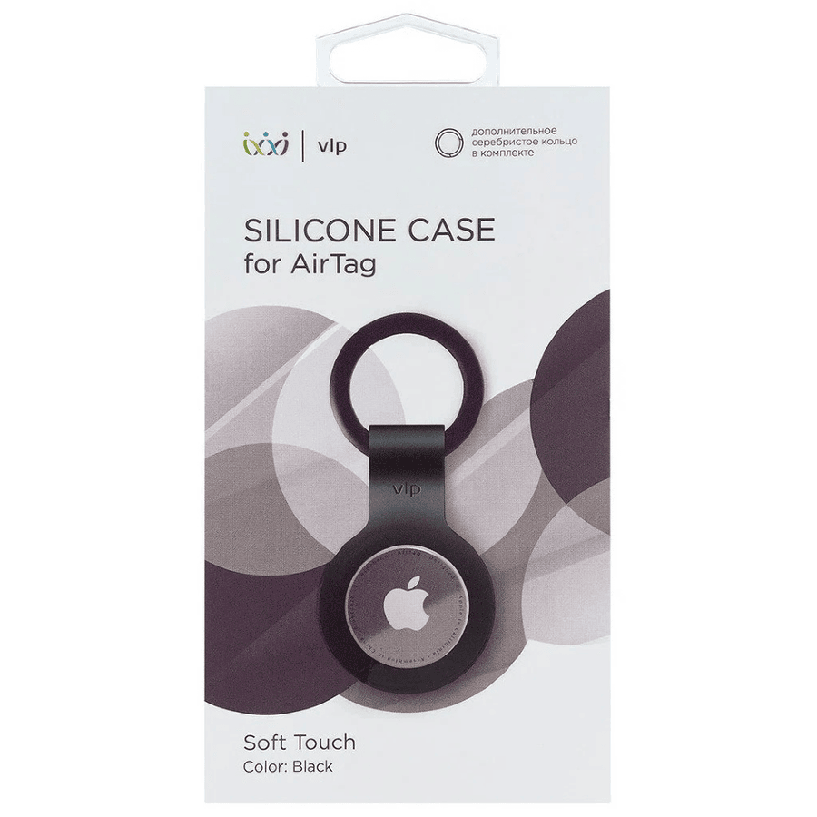 Брелок-подвеска VLP Silicone Case для AirTag Черный