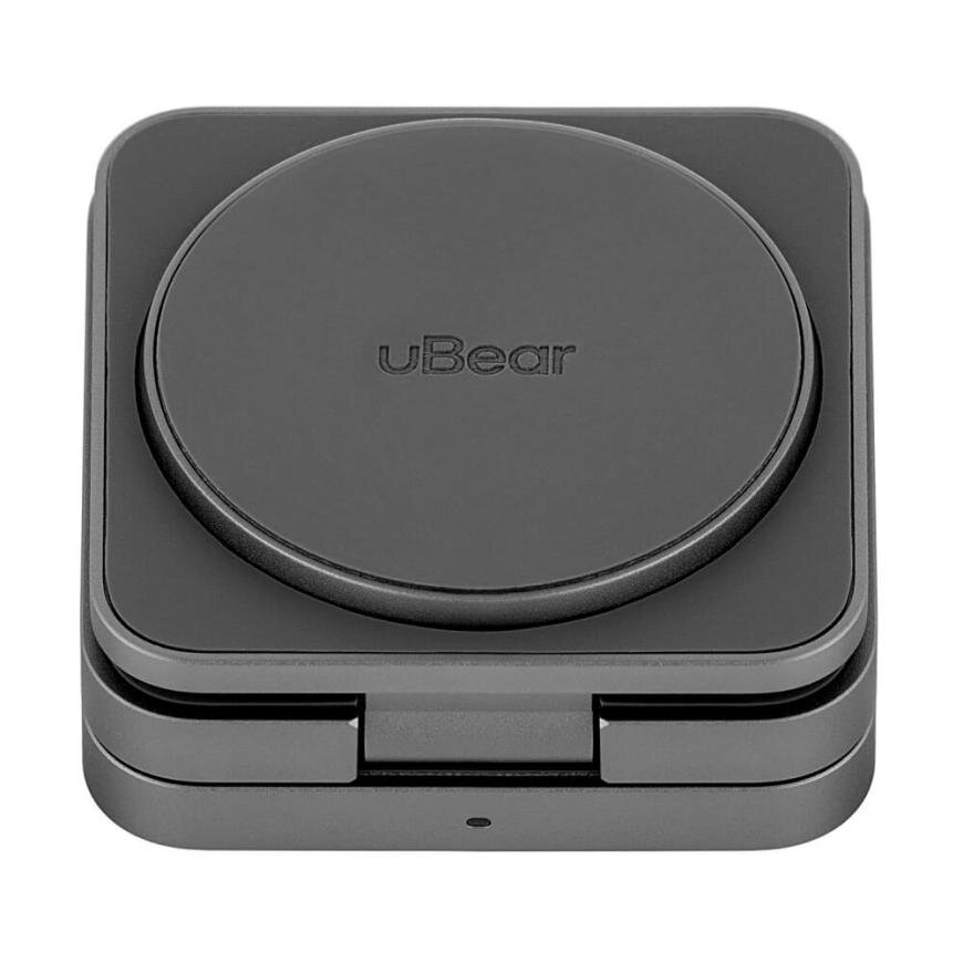 Беспроводное зарядное устройство uBear Balance 3 в 1 MagSafe Серый