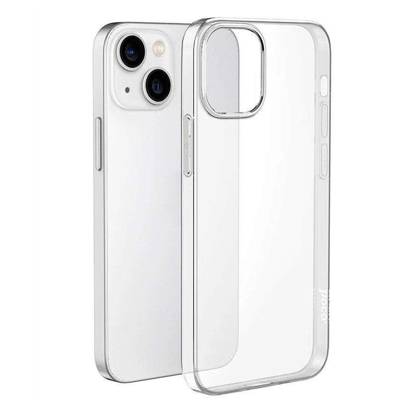 Чехол силиконовый HOCO для iPhone 15 Plus Прозрачный