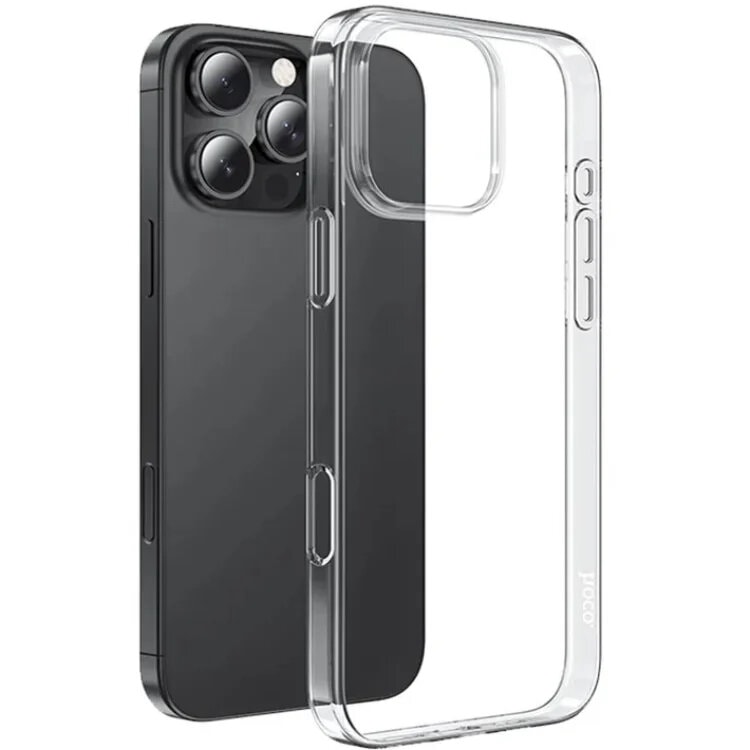 Чехол защитный силиконовый HOCO для iPhone 16 Pro Прозрачный