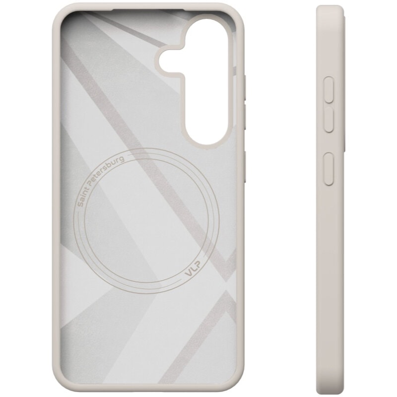 Чехол защитный VLP Aster Case с MagSafe для Samsung Galaxy S25 Песочный