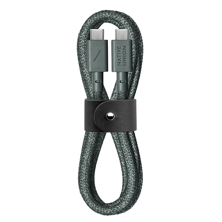 Кабель Native Union Belt Cable USB-C to USB-C 1.2m 60W Зеленый