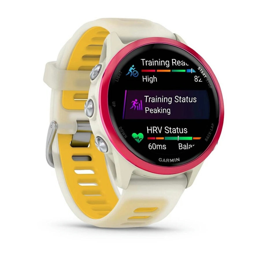 Умные часы Garmin Forerunner 570 42mm Raspberry Aluminum with Translucent Bone/Mango Band (010-02970-02)
