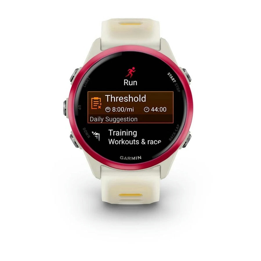 Умные часы Garmin Forerunner 570 42mm Raspberry Aluminum with Translucent Bone/Mango Band (010-02970-02)
