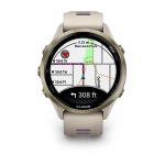Умные часы Garmin Forerunner 970 Soft Gold Titanium with French Gray Case and French Gray/Translucent Indigo Band (010-02969-02)
