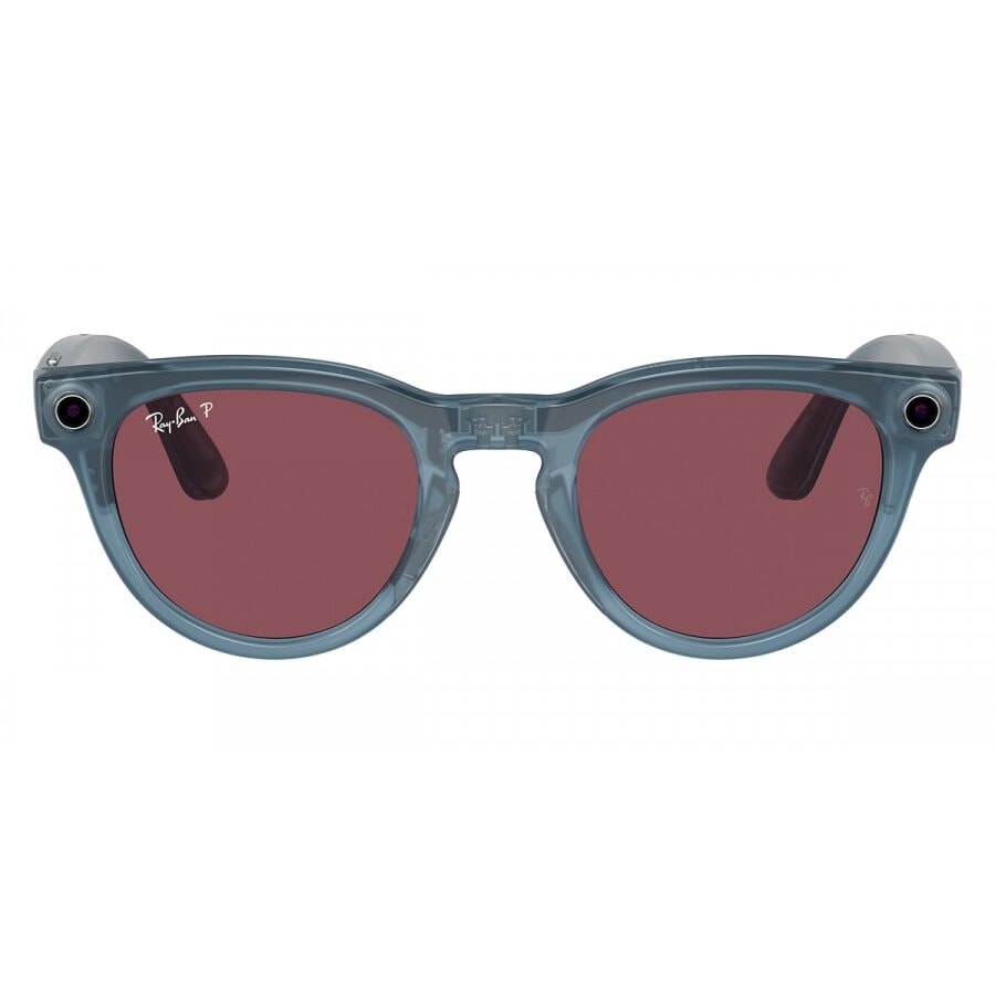 Умные очки Ray-Ban Headliner Shiny Jeans/Polarized Dusty Red (RW4009)