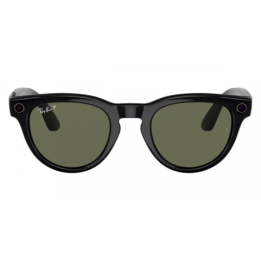 Умные очки Ray-Ban Headliner Shiny Black/Polarized G-15 Green (RW4009)