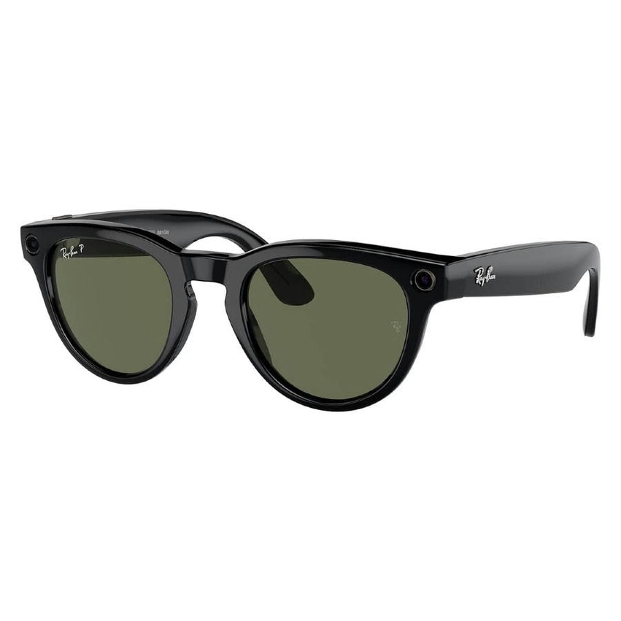 Умные очки Ray-Ban Headliner Shiny Black/Polarized G-15 Green (RW4009)