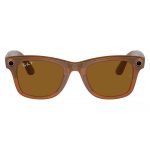 Умные очки Ray-Ban Wayfarer Shiny Caramel/Polarized Brown (RW4008)