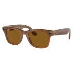 Умные очки Ray-Ban Wayfarer Shiny Caramel/Polarized Brown (RW4008)